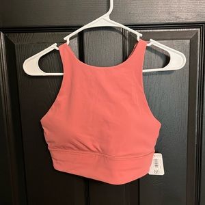 NWT Lululemon Coral Pink High Neck Energy Bra Size 8